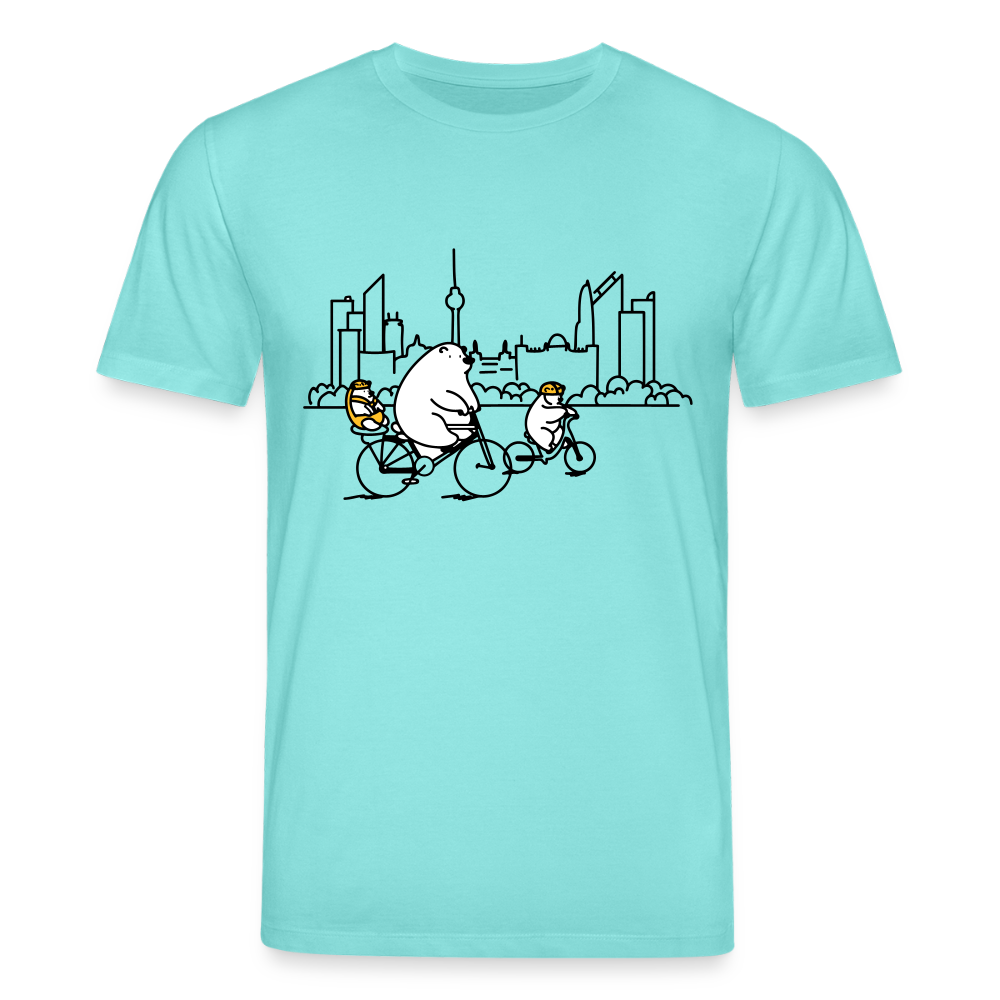 Fahrradtour Berlin - Unisex Bio T-Shirt - Poolblau