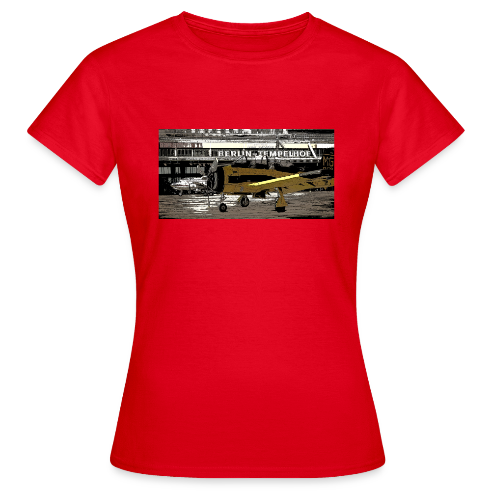 Tempelhof Flugzeug - Frauen Premium T-Shirt - Rot