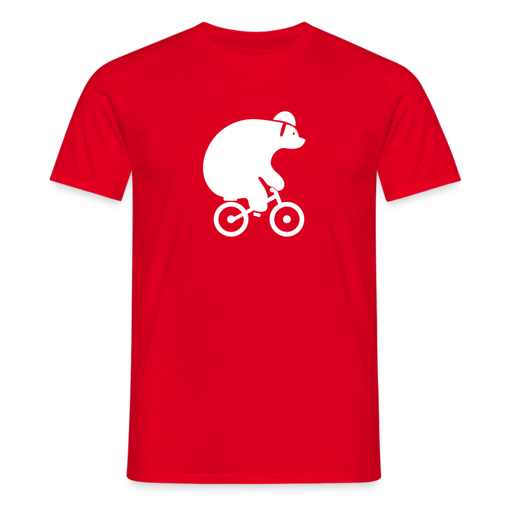 Fahrradbär - Männer Premium T-Shirt - Rot