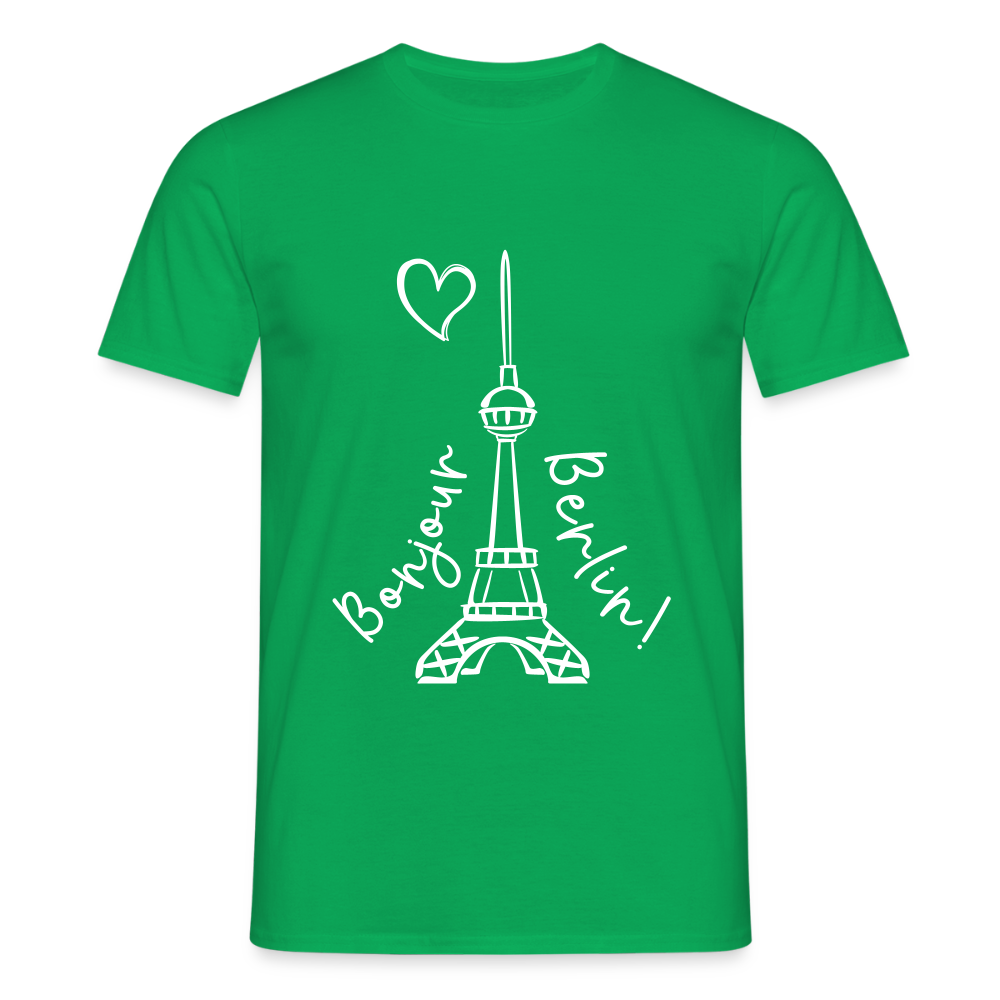 Eiffelturm in Berlin Bonjour - Männer Premium T-Shirt - Kelly Green