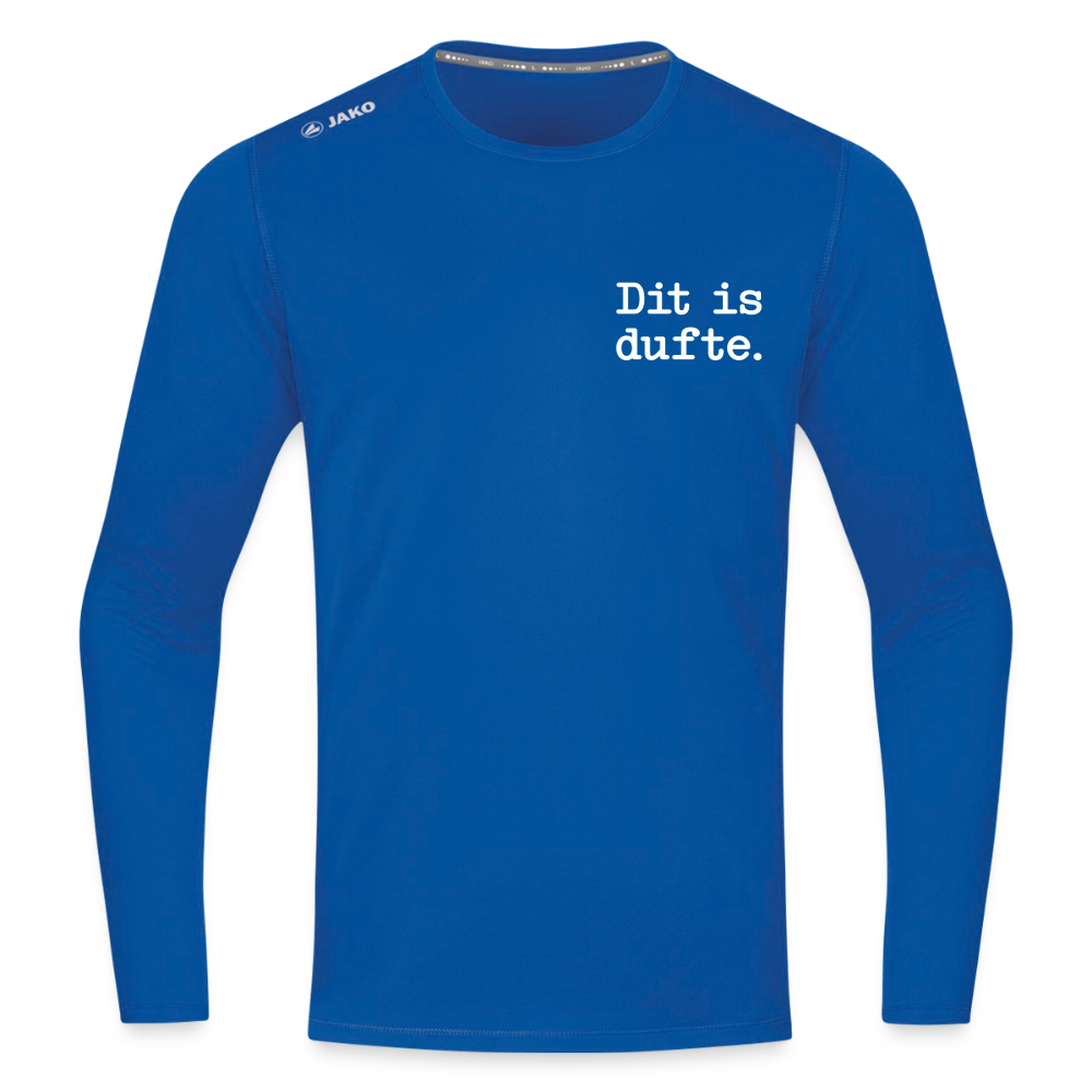 Dit is dufte - Männer Sport Langamshirt - Royalblau