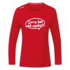 sorry, hab nich zujehört... - Frauen Sport Langarmshirt - Rot