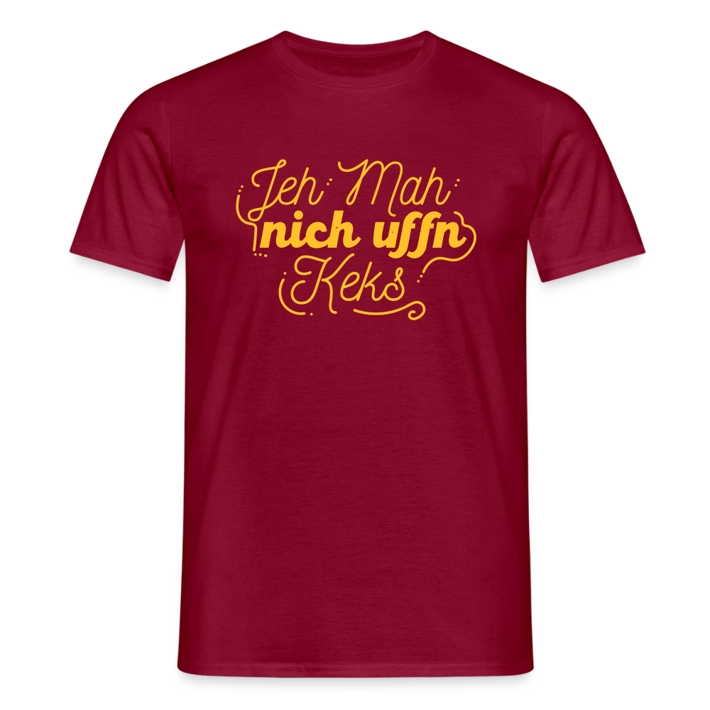 Jeh mah nich uffn Keks gelb - Männer Premium T-Shirt - Ziegelrot