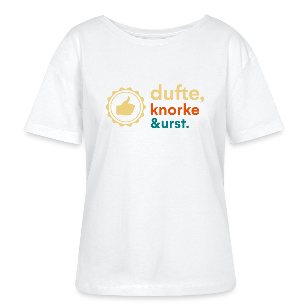 Dufte, Knorke, Urst - Relaxed Rundhals Frauen Bio-T-Shirt - Weiß