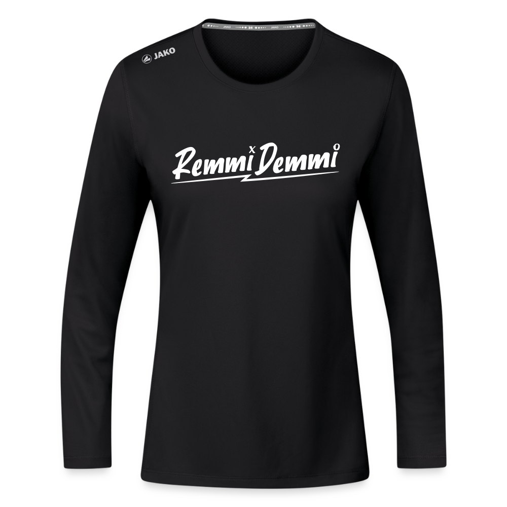 Remmi Demmi - Frauen Sport Langarmshirt - Schwarz