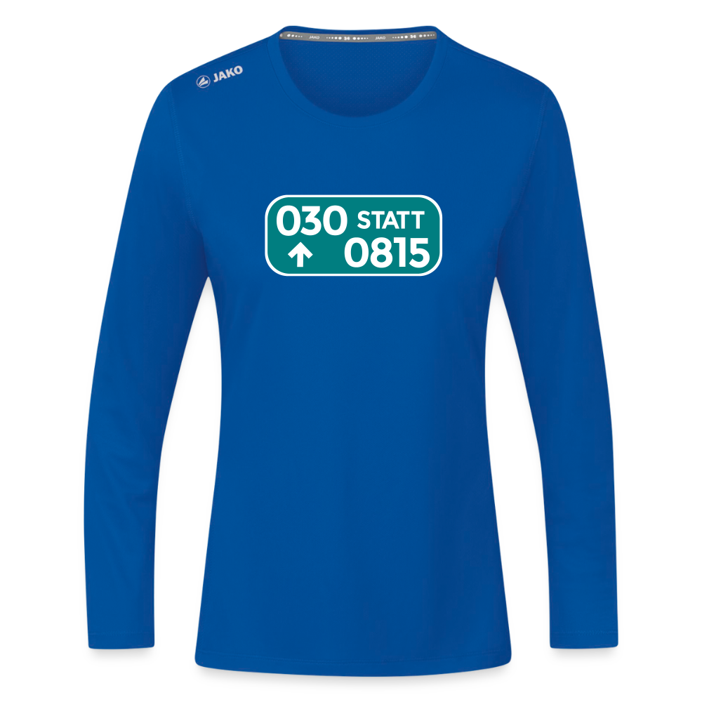 030 statt 0815 - Frauen Sport Langarmshirt - Royalblau