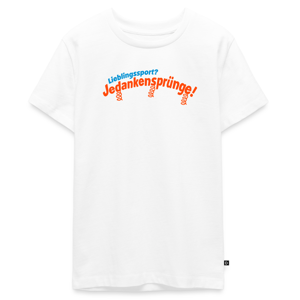 Lieblingssport? Jedankensprünge! - Teenager Premium T-Shirt - Weiß