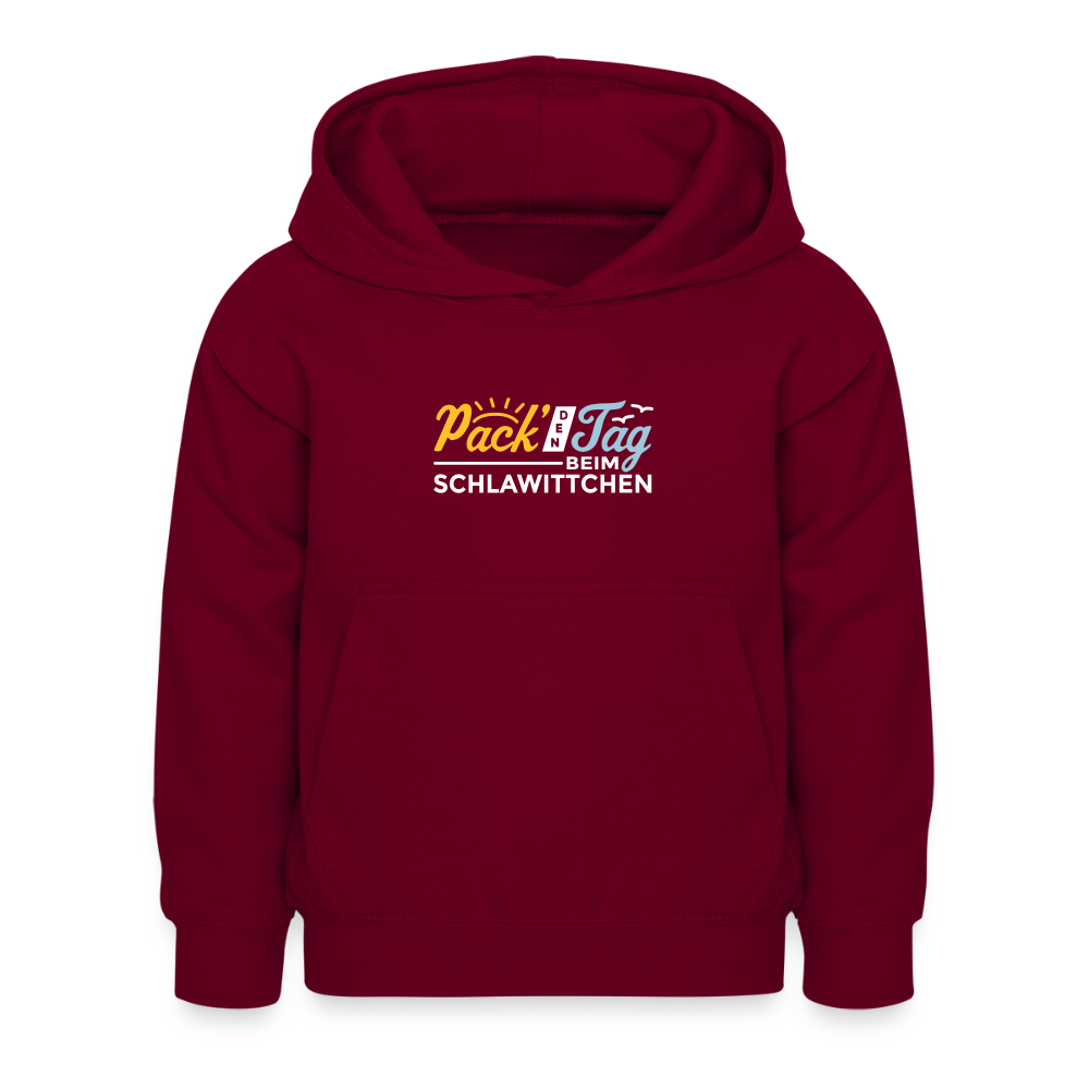 Pack' den Tag beim Schlawittchen - Kinder Hoodie - Bordeaux