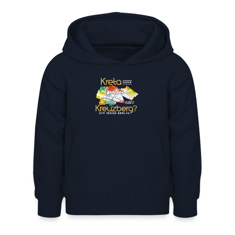 Kreta oder Kreuzberg - Kinder Hoodie - Navy