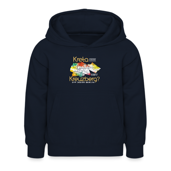 Kreta oder Kreuzberg - Kinder Hoodie - Navy