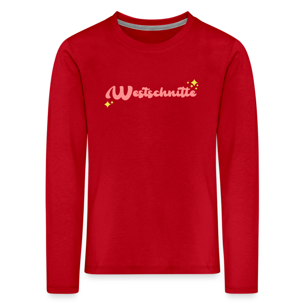 Westschnitte - Kinder Langarmshirt - Rot