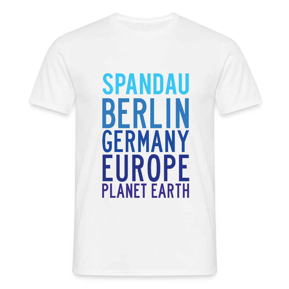 Spandau Planet Earth - Männer Premium T-Shirt - Weiß