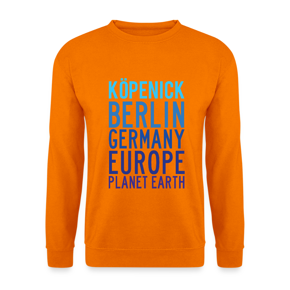 Köpenick Planet Earth - Unisex Pullover - Orange