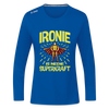 Ironie is meene Superkraft! - Frauen Sport Langarmshirt - Royalblau