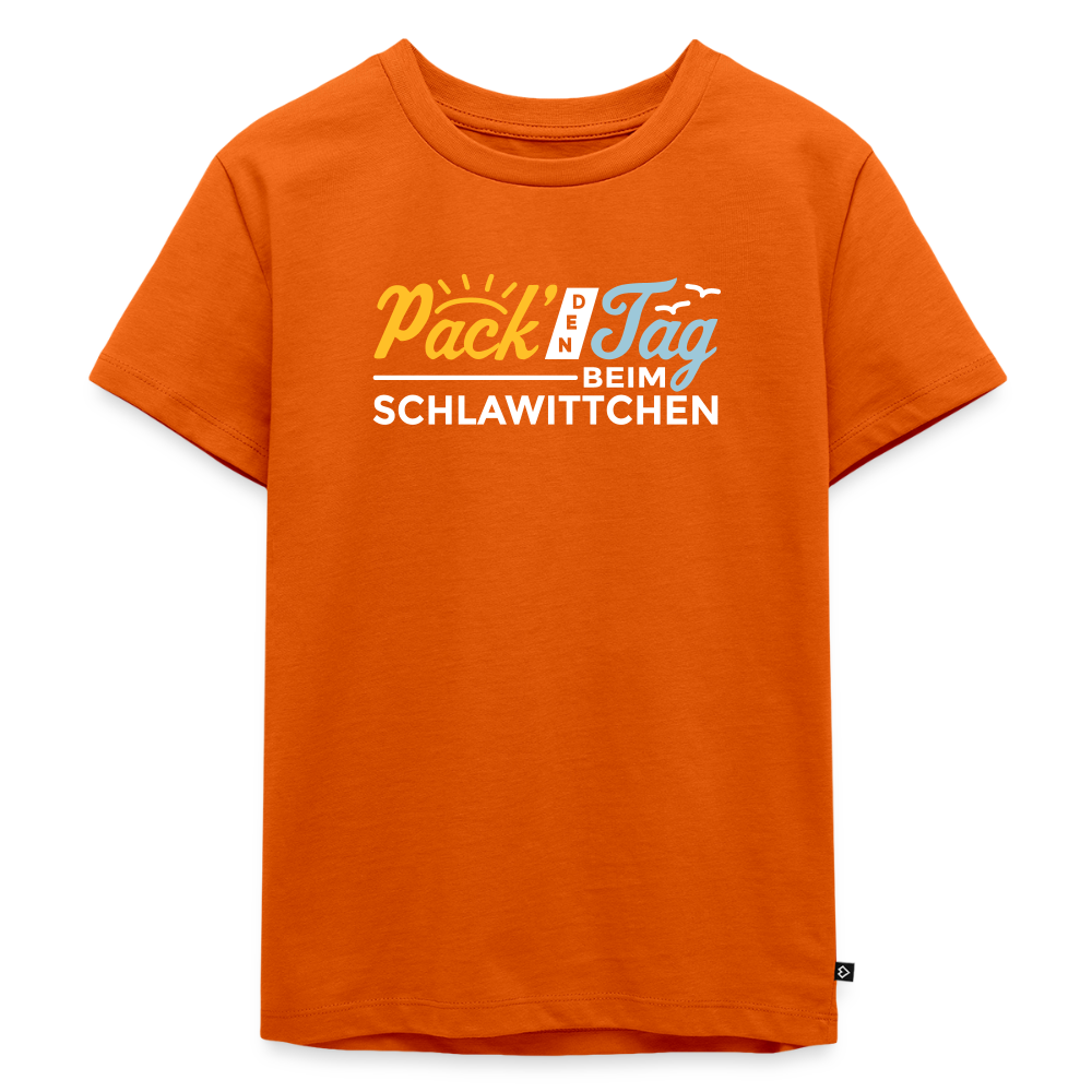 Pack' den Tag beim Schlawittchen - Kinder Premium T-Shirt - Orange