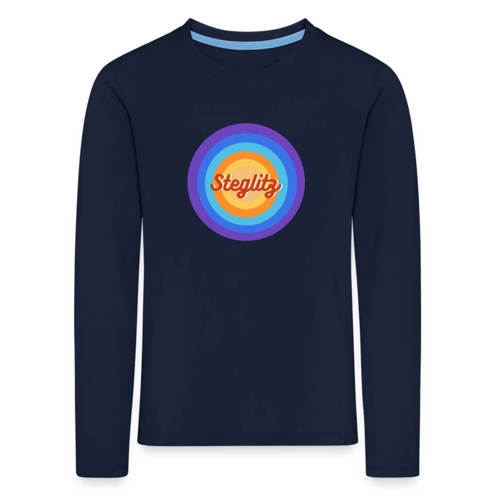 Steglitz Retro - Kinder Langarmshirt - Navy