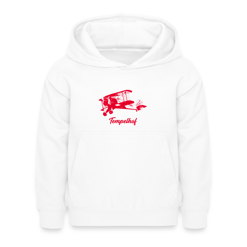 Tempelhof Flugzeug rot - Kinder Hoodie - Weiß