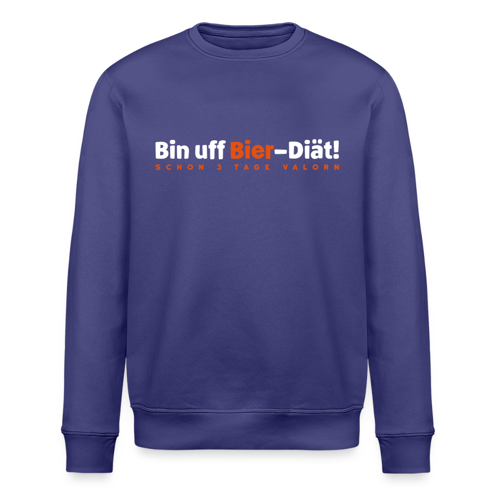 Bin uff Bier-Diät! (schon 3 Tage valorn) - Unisex Bio Sweatshirt - Dämmerung