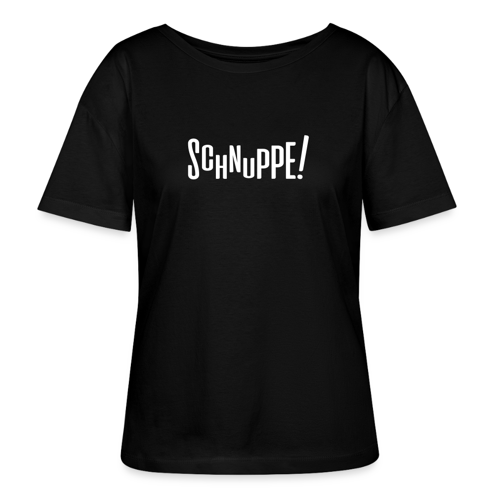Schnuppe! - Relaxed Rundhals Frauen Bio-T-Shirt - Schwarz