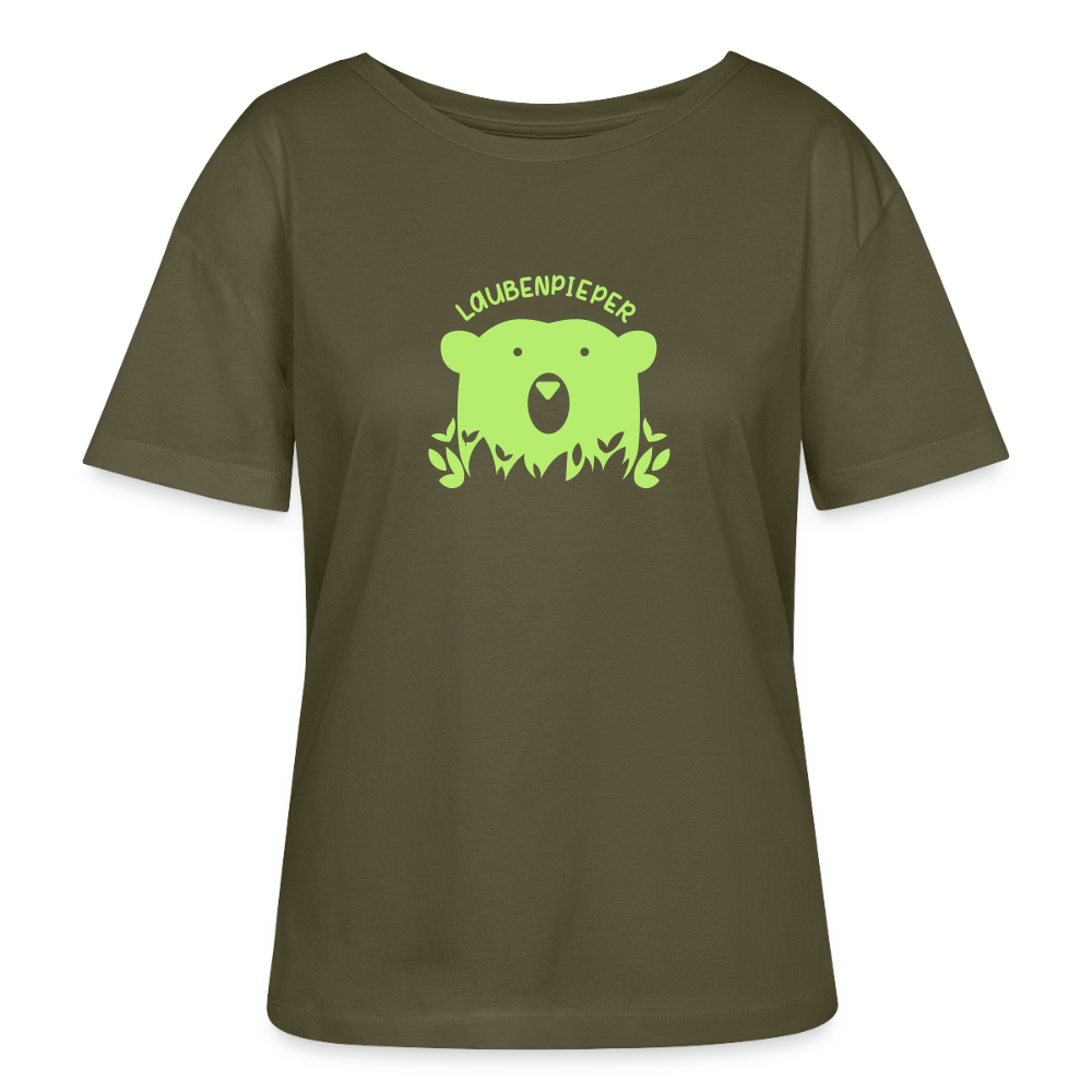 Laubenpieper - Relaxed Rundhals Frauen Bio-T-Shirt - Khaki