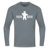 Papa Bär - Männer Sport Langamshirt - Grau