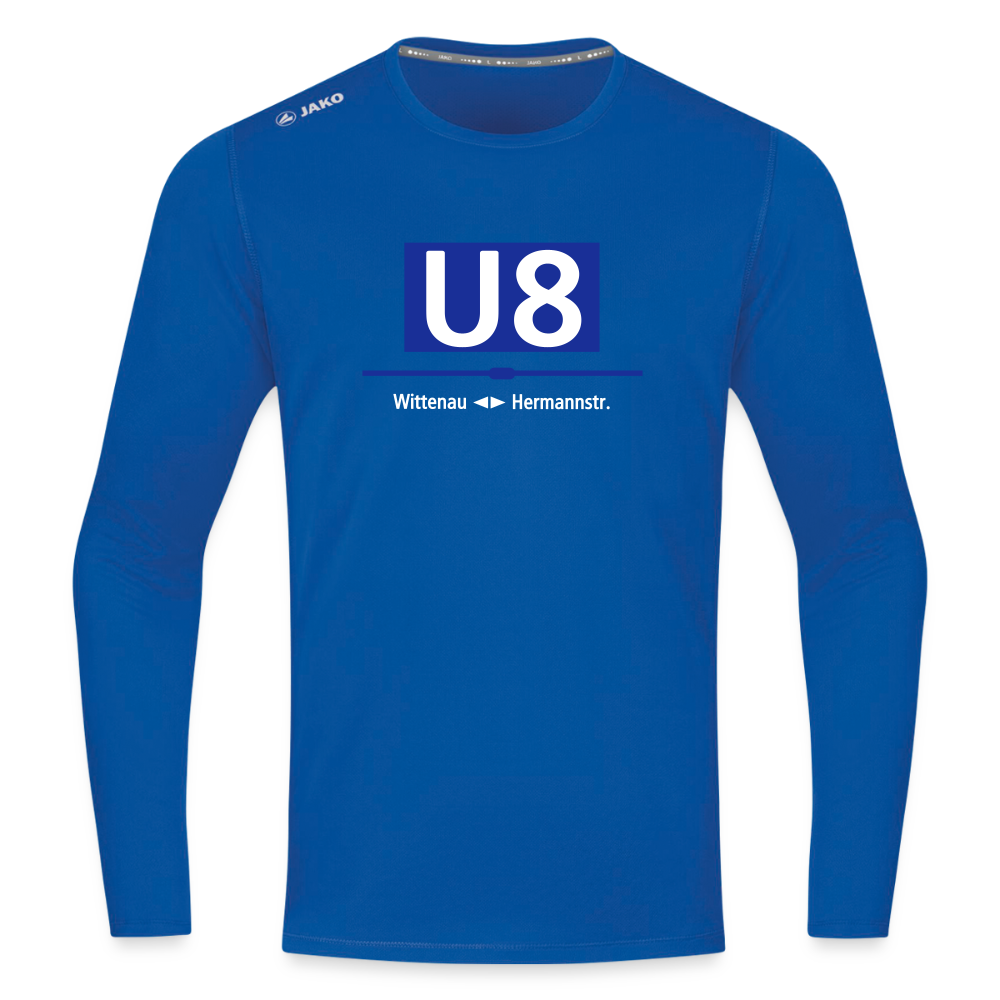 U8 - Männer Sport Langamshirt - Royalblau
