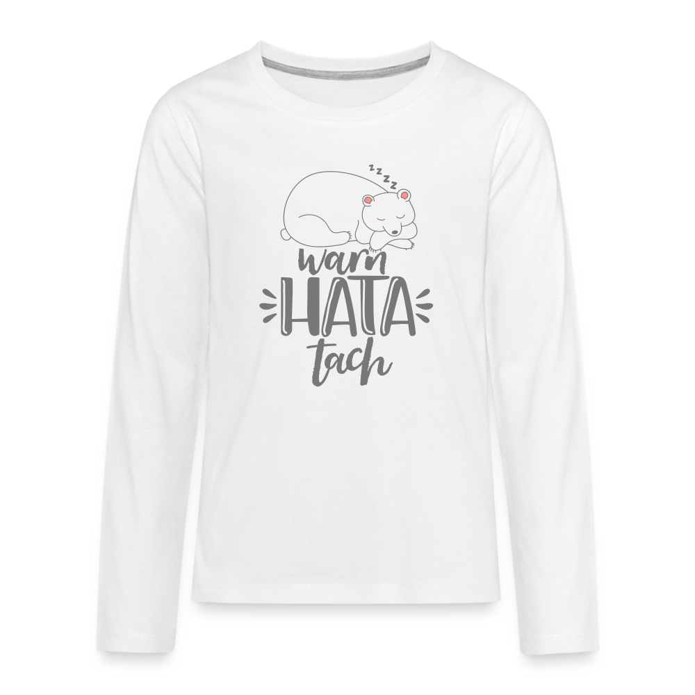 Warn hata Tach - Teenager Langarmshirt - Weiß