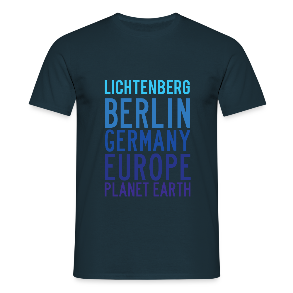 Lichtenberg Planet Earth - Männer Premium T-Shirt - Navy
