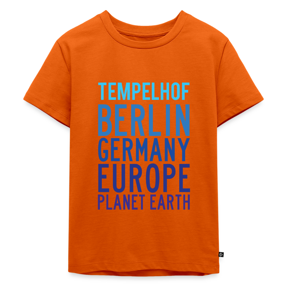 Tempelhof Planet Earth - Kinder Premium T-Shirt - Orange