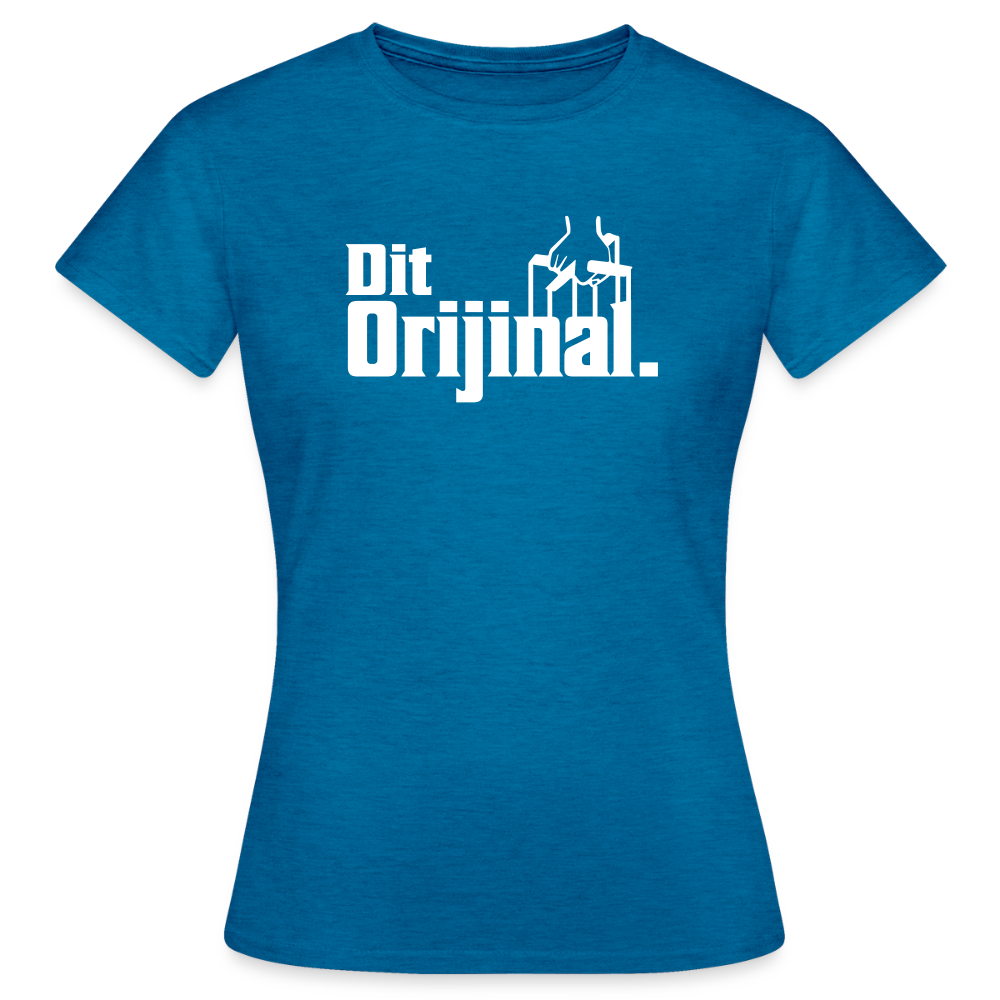 Dit Orijinal - Frauen Premium T-Shirt - Antikblaues Saphir meliert