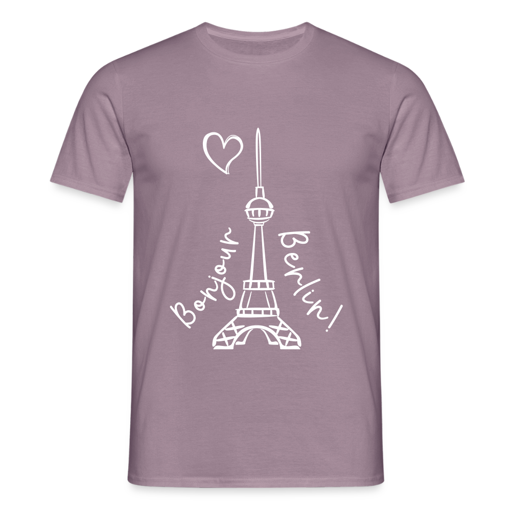 Eiffelturm in Berlin Bonjour - Männer Premium T-Shirt - Lilagrau
