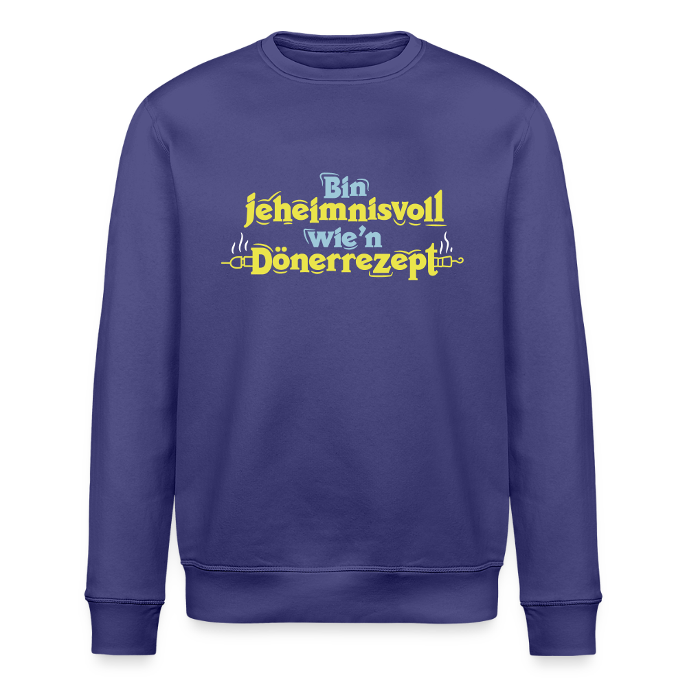 Bin jeheimnisvoll wie'n Dönerrezept. - Unisex Bio Sweatshirt - Dämmerung