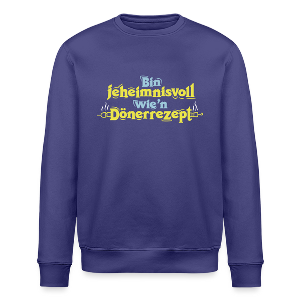 Bin jeheimnisvoll wie'n Dönerrezept. - Unisex Bio Sweatshirt - Dämmerung