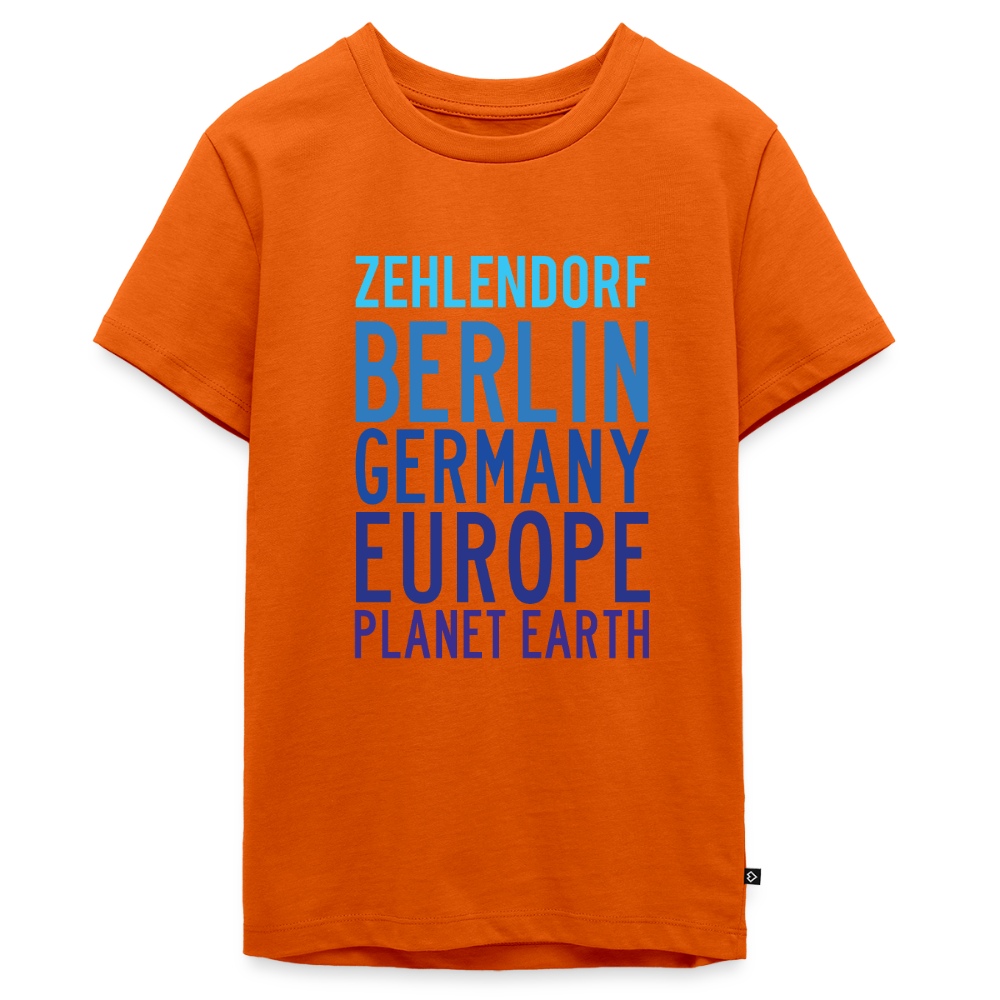 Zehlendorf Planet Earth - Teenager Premium T-Shirt - Orange