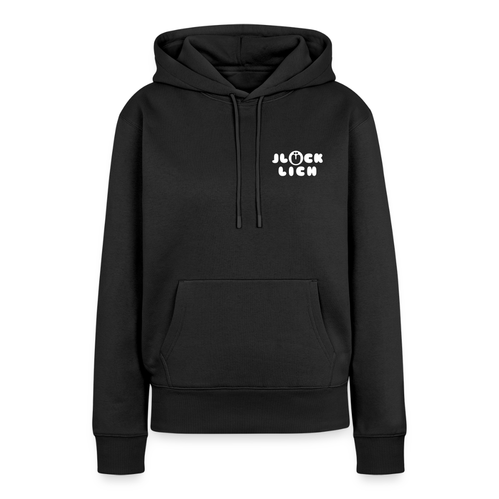 Jlücklich - Frauen Premium Hoodie - Schwarz