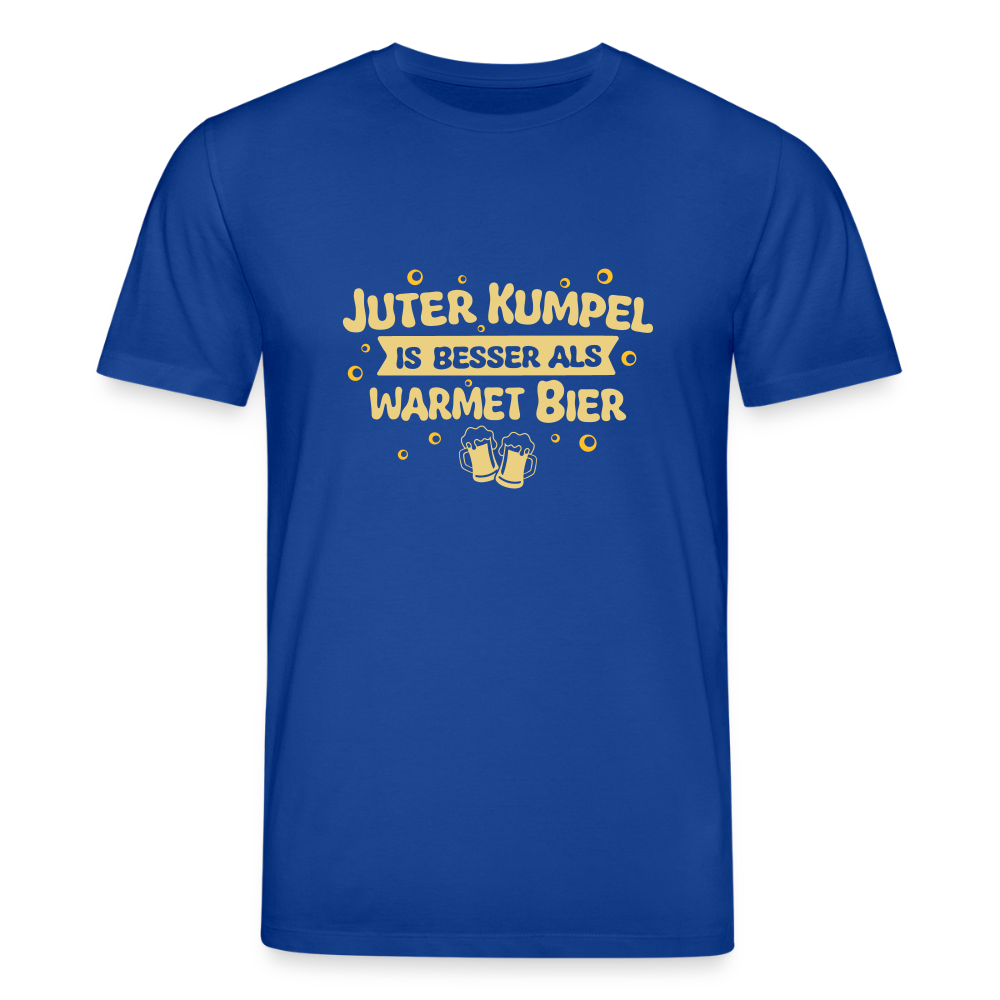 Juter Kumpel ist besser als warmet Bier - Unisex Bio T-Shirt - Dunkelblau