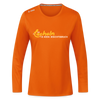Lächeln is keen Jesichtsbruch - Frauen Sport Langarmshirt - Neonorange