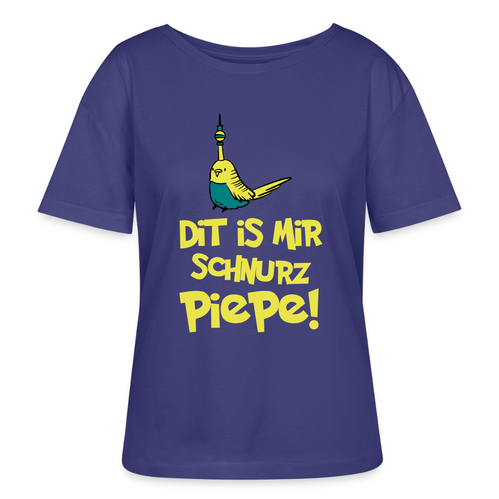 Schnurz Piepe mit Piep - Relaxed Rundhals Frauen Bio-T-Shirt - Dämmerung