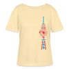 Fernsehturm der Fahrräder - Relaxed Rundhals Frauen Bio-T-Shirt - Creme