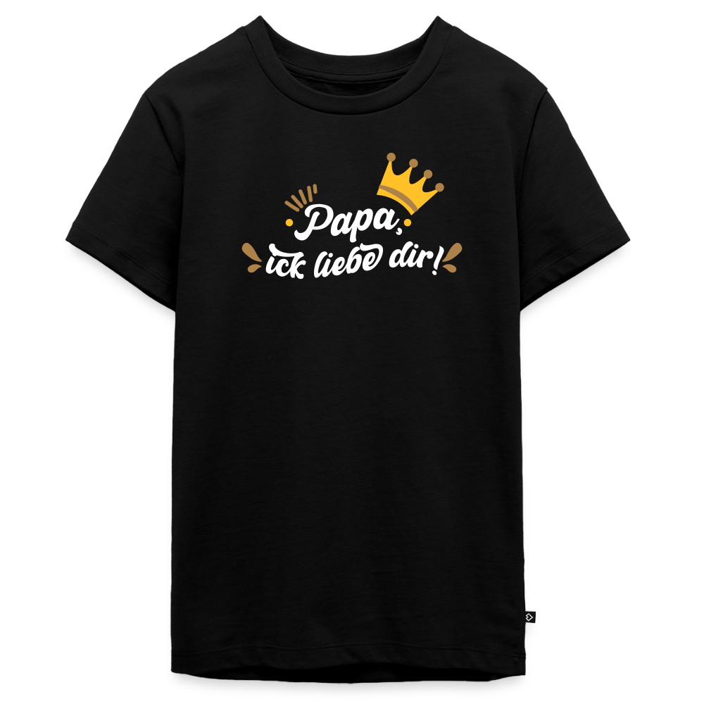 Papa, ick liebe dir!  - Teenager Premium T-Shirt - Schwarz