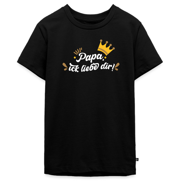 Papa, ick liebe dir!  - Teenager Premium T-Shirt - Schwarz
