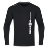 Fernsehturm Zick zack - Männer Sport Langamshirt - Schwarz