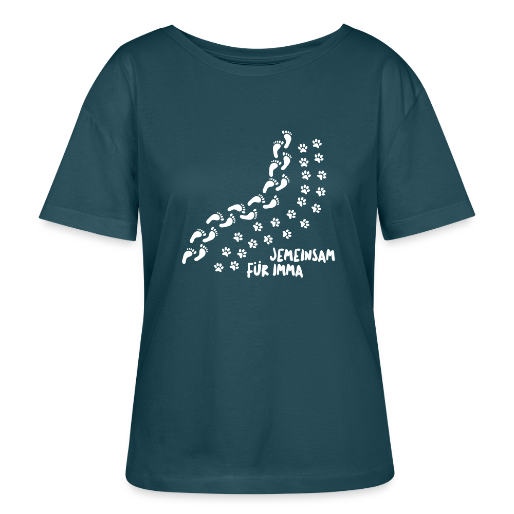Jemeinsam Für Imma - Relaxed Rundhals Frauen Bio-T-Shirt - Dunkles Petrol