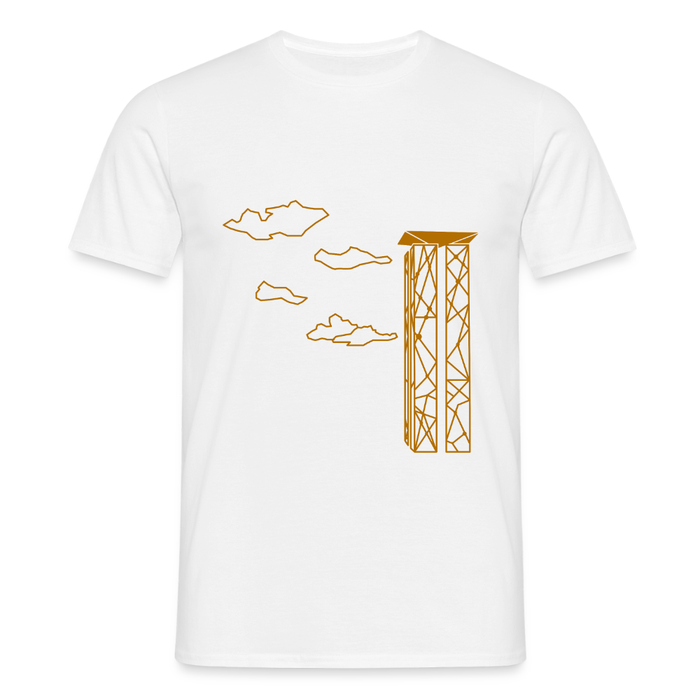 Carillon mit Wolken - Männer Premium T-Shirt - Weiß