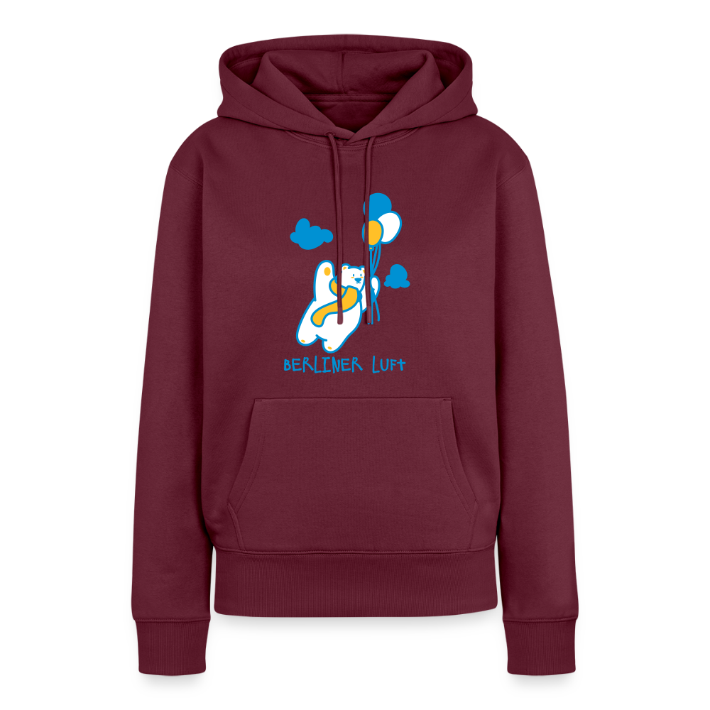 Der Bär fliegt - Frauen Premium Hoodie - Burgunderrot