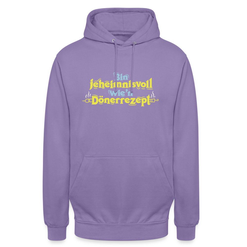 Bin jeheimnisvoll wie'n Dönerrezept. - Unisex Hoodie - Lavendel