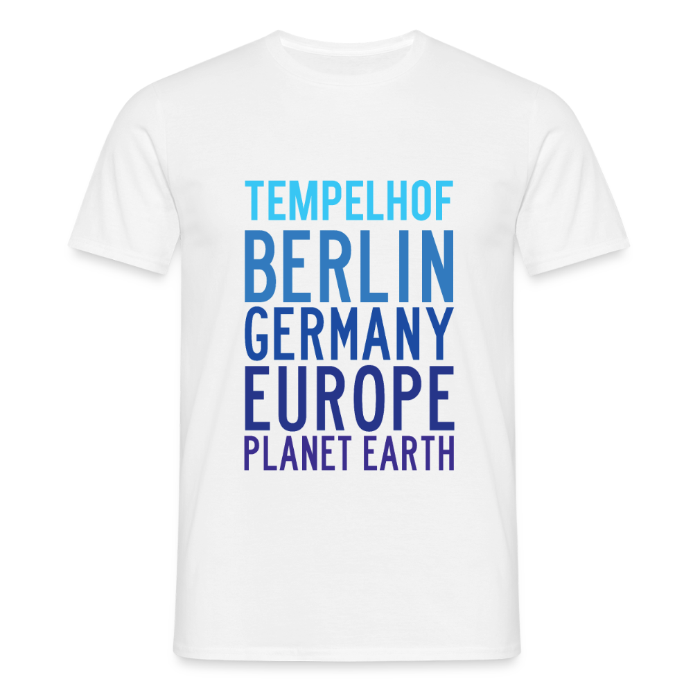 Tempelhof Planet Earth - Männer Premium T-Shirt - Weiß