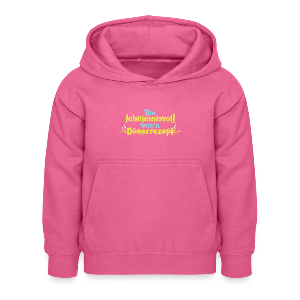 Bin jeheimnisvoll wie'n Dönerrezept. - Kinder Hoodie - Pink
