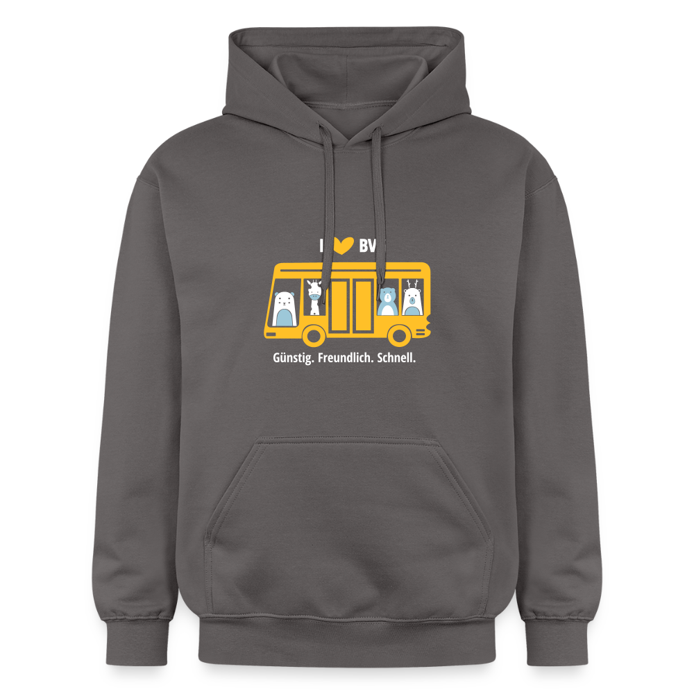 I love BVG - Hoodie - Dunkelgrau