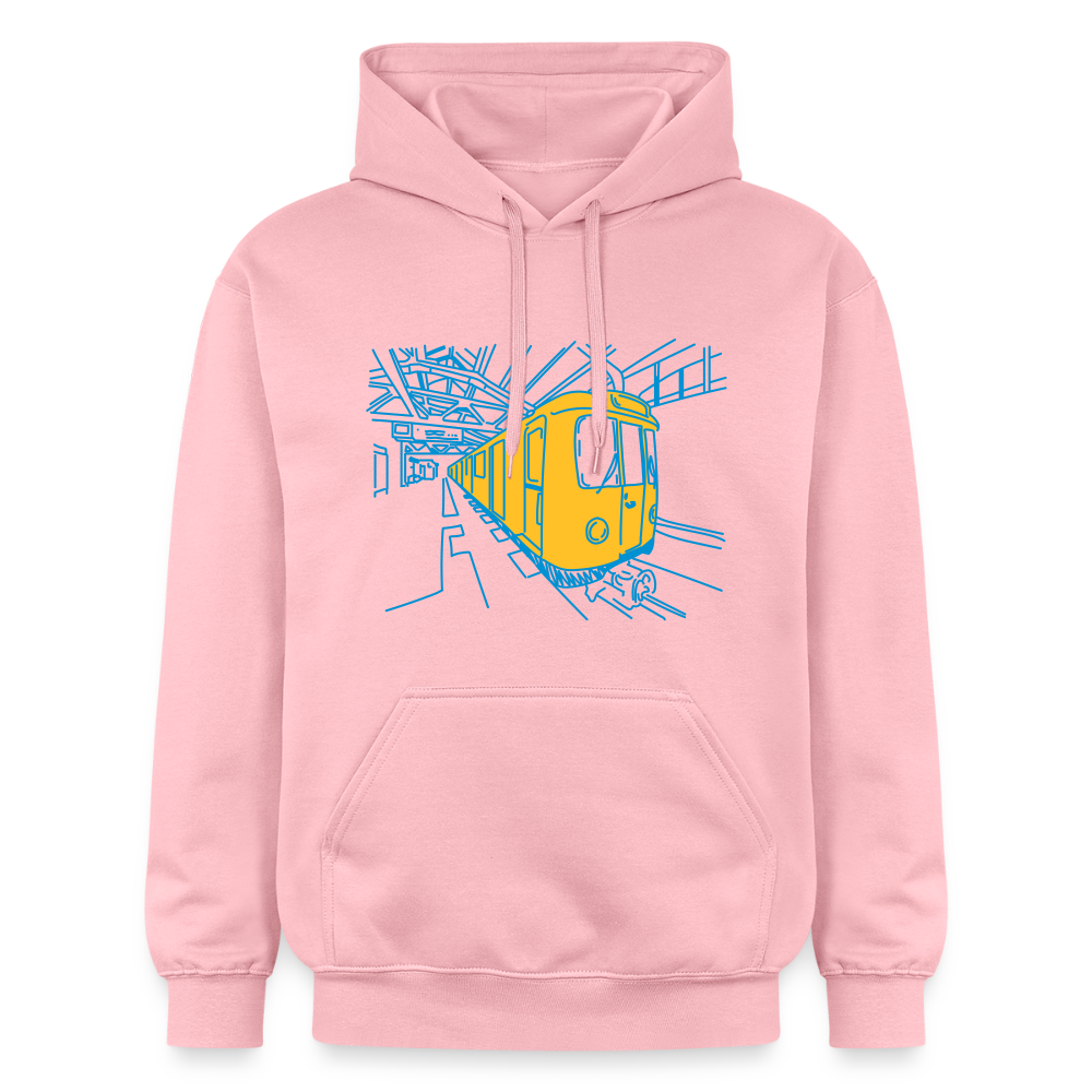 U-Bahn in Linien - Hoodie - Hellrosa